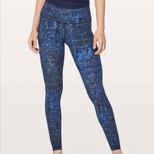 Lululemon Wonder Under Hi Rise Tight City Lights Multi Black Full on Luxtreme